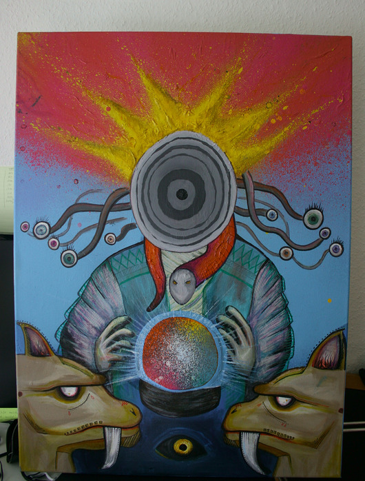 Surrealistyczna wróżka(acryl,super faktura) MOSKIT Marta Oniszk