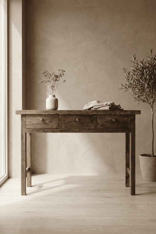 komody Komoda, Regał, retro Vintage 3 szuflady ciemny orzech