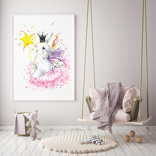 Wróżka Króliczek, plakat dla księżniczki Wallie Studio Dekoracji