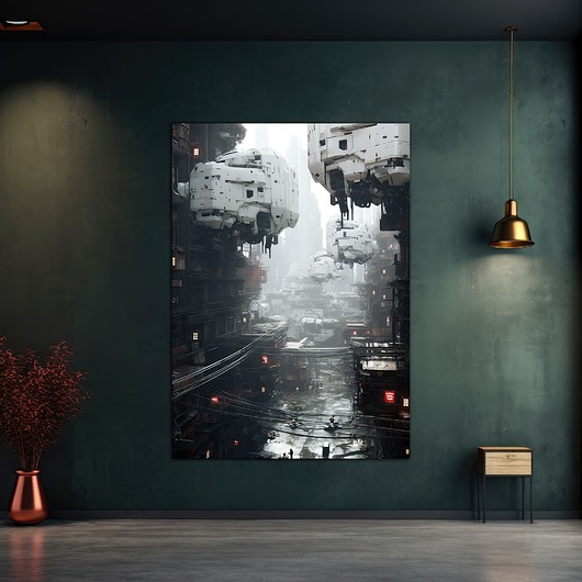 plakaty Futurystyczna Japonia, Cyberpunk - Plakat - Loft, Minimalizm