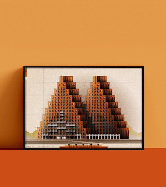 plakaty Plakat Piramidy mieszkalne w Amsterdamie