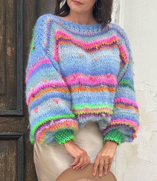 swetry damskie  Sweter Blue Butterfly na zamówienie
