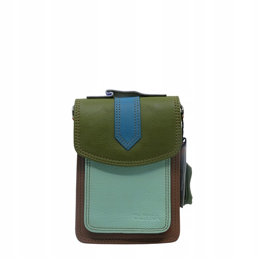 torby na ramię Torebka na telefon skórzana damska listonoszka z rączka i szlufką na pasek