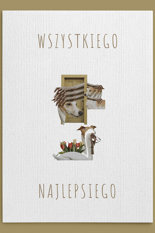 Kartka na urodziny "WSZYSTKIEGO NAJLEPSIEGO" Kwadrat i.