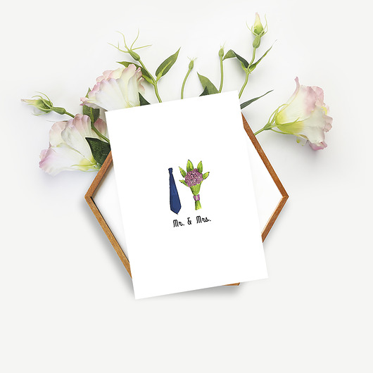Kartka na ślub "Mr&Mrs" Joanna Klupś