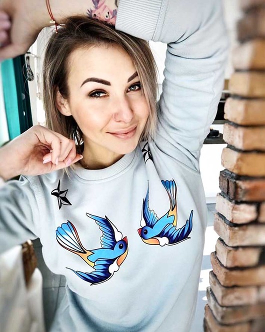 Bluza,,Stars and sparrows ŁAP NAS