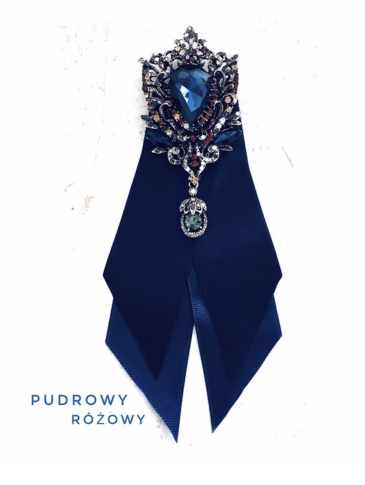 Brosza  z Ogromnym kryształem 1 szt NEW Pudrowy Różowy
