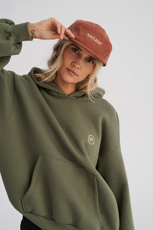 czapki damskie Czapka sztruksowa CAMPER ceglana