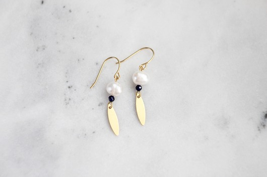 Piia Pearl Earrings Le Boho Bleu