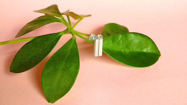 kolczyki srebrne Kolczyki srebrne Rurki Prostokąty Kolekcja Minimal