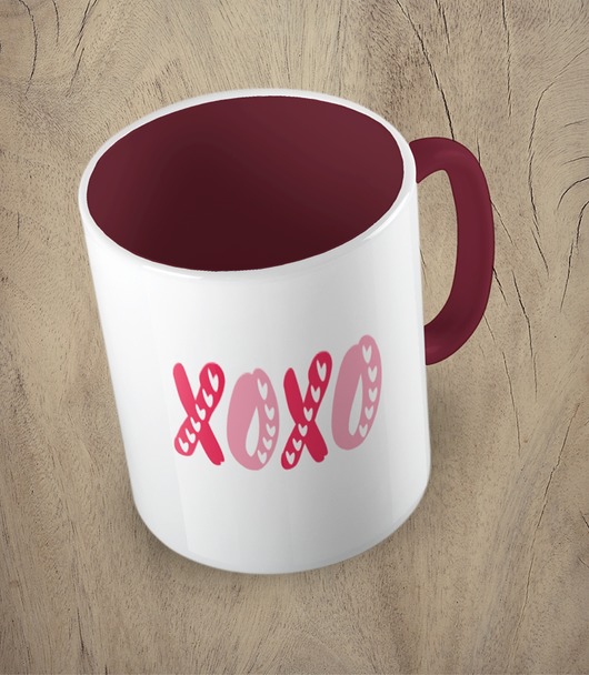 kubki Kolorowy kubek z hasłem XOXO nr 02 - mix kolorów