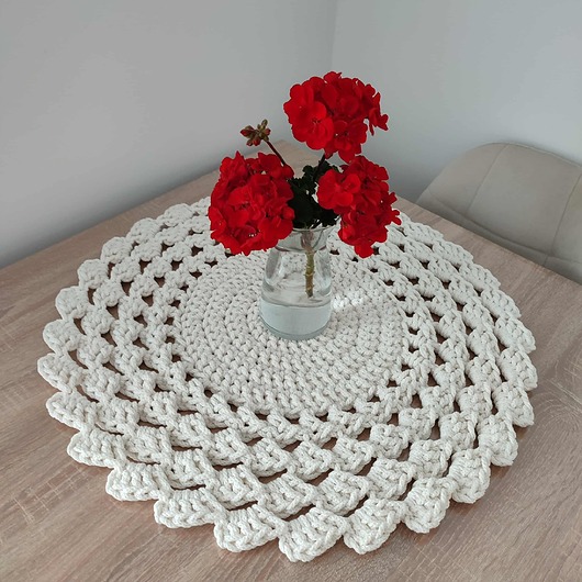 podkładki do kuchni Podkładka na stolik kawowy ze sznurka 60cm
