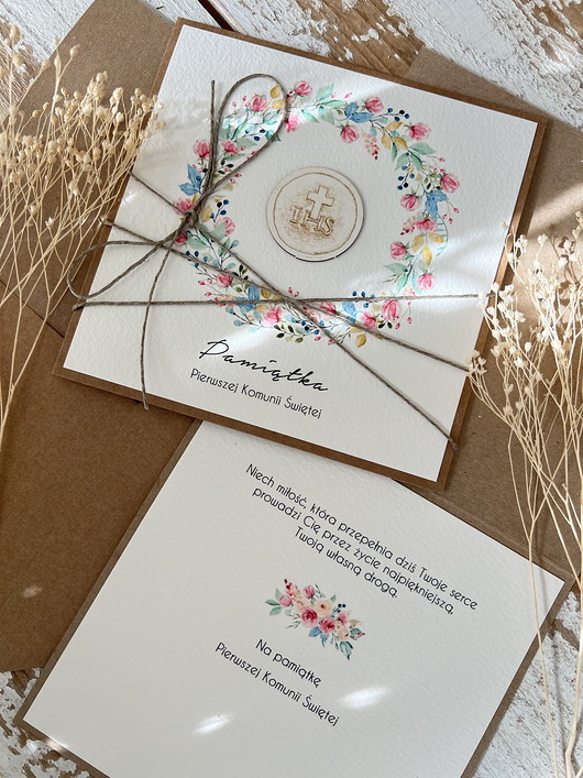 kartki na komunię Najpiękniejsza ręcznie robiona kartka komunijna