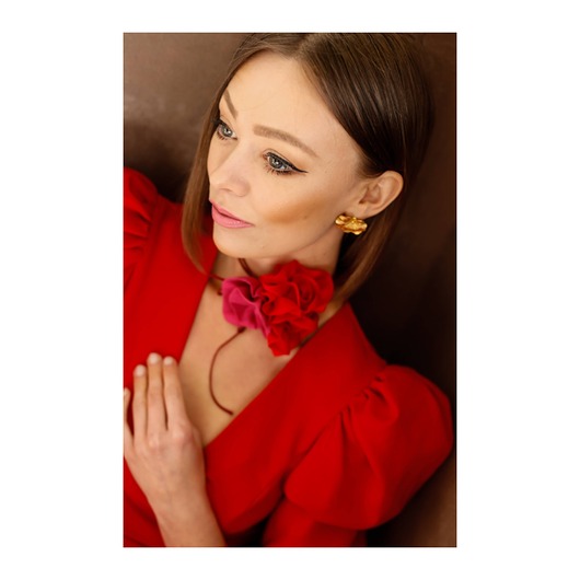 chokery Jedwabny choker