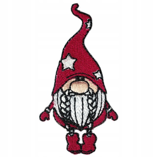 naszywki na ubrania Naszywka naprasowanka MIKOŁAJ Boże Narodzenie termoprzylepna haft 4x7,7cm