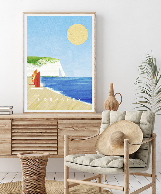 plakaty Klifowe wybrzeże Etretat - plakat Normandia