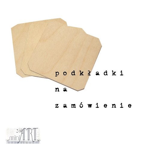 komplet podkładek na zamówienie miniart