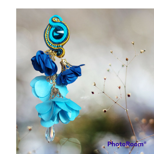 kolczyki soutache Kolczyki w odcieniach niebieskiego