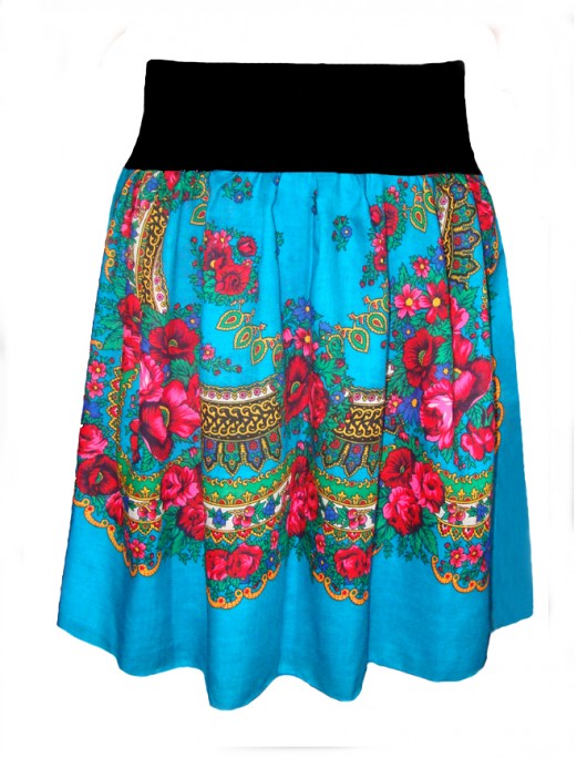 Spodnica urban folk blue Rubens