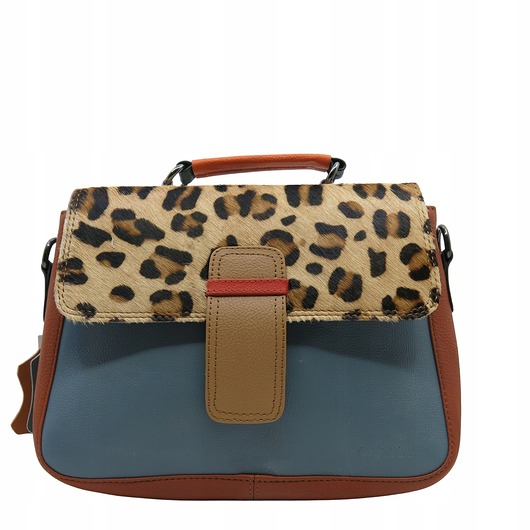 torby na ramię Torebka damska klasyczna skórzana z rączką regulowany pasek OLIVKA