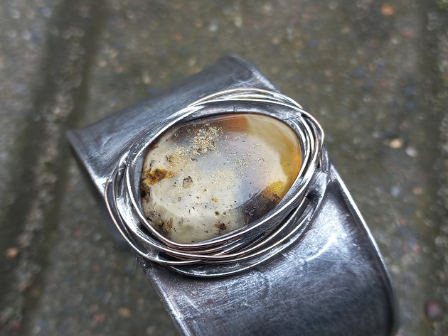 bransoletki wire wrapping Opleciony - bransoletka regulowana