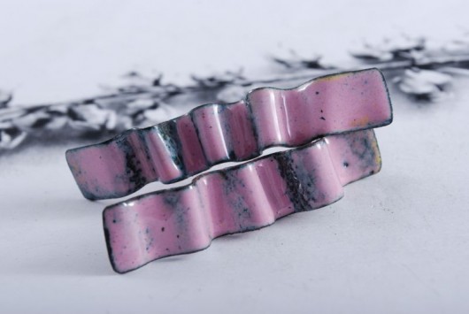 RIBBON  pink  &#8211; kolczyki Dorota Oyrzanowska