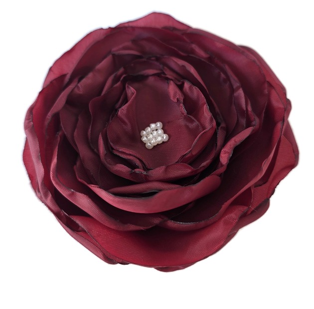 broszki Broszka bordowa  10cm kwiat
