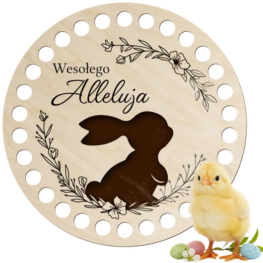 ozdoby wielkanocne Dno Koszyczka Dekoracja WIELKANOCNA Baza Spód do Szydełkowania OKRĄG 20cm