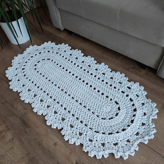 dywany Dywan szydełkowy ze sznurka owalny 50cmx100cm