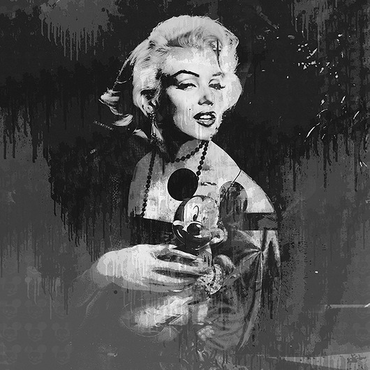 Obraz na płótnie "Mickey Monroe" 70x70 cm Krzanoo