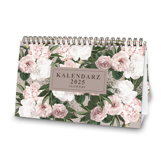 kalendarze i plannery Kalendarz biurkowy 2025 Flowers na biurko stojący