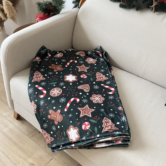 Boże Narodzenie - inne Koc Świąteczny Wzór Pierniczki