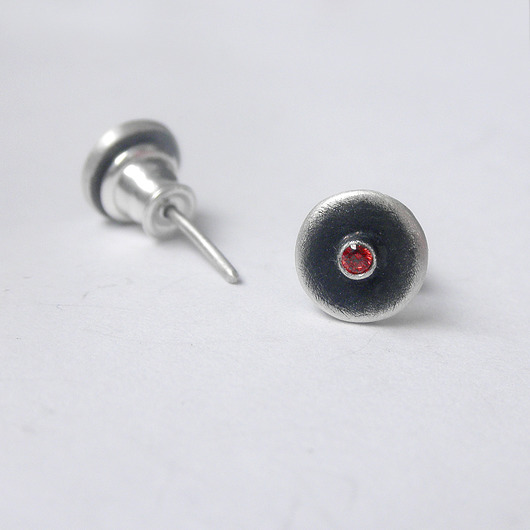 kolczyki z kamieniami Kolczyki OKRĄG