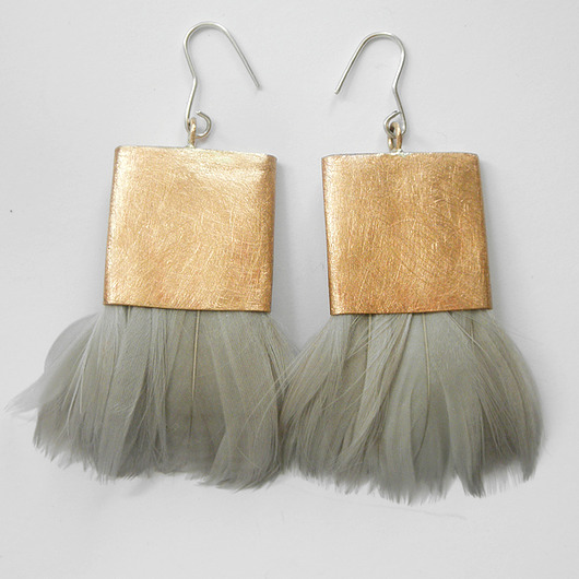 kolczyki z piórami PIÓRKO kolczyki