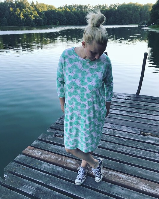 sukienki midi damskie Sukienka w palmy