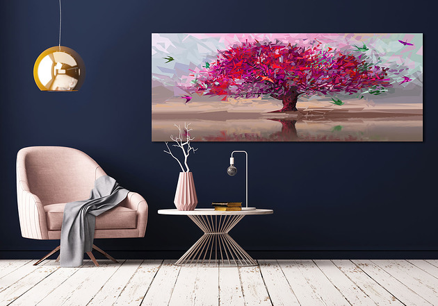 obrazy Obraz na płotnie PEJZAŻ DZREWO- 150x60cm