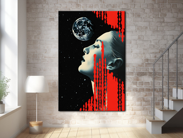 plakaty Pył księżycowy - Plakat - Druk - Kolaż, Abstrakcja, Surrealizm, Loft #17