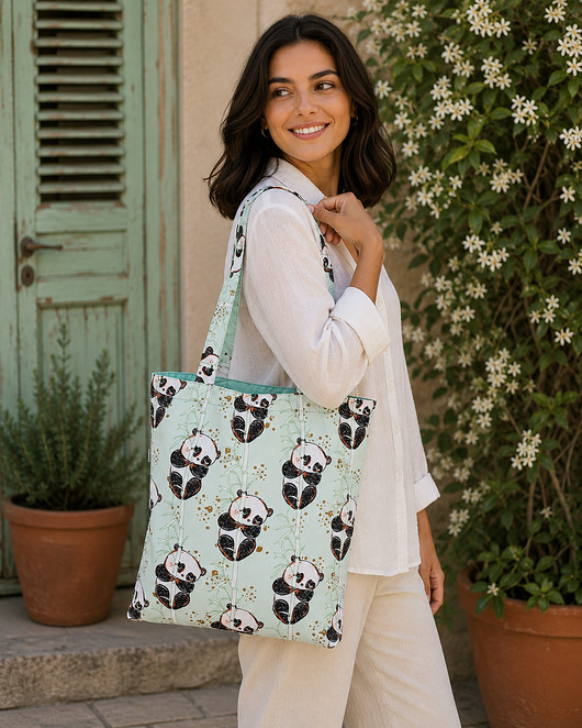 torby na zakupy Torba shopper torba na zakupy shopperka torba zakupowa panda