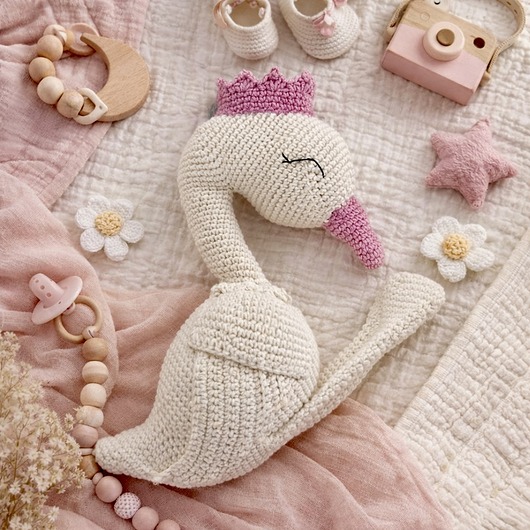 przytulanki dla niemowląt i dzieci Przytulanka łabądź