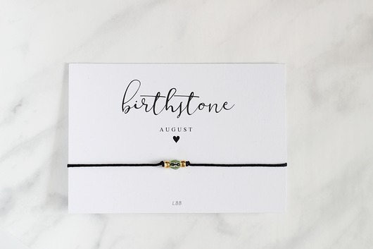 bransoletki na sznurku SIERPIEŃ - AUGUST Birthstone Bracelet