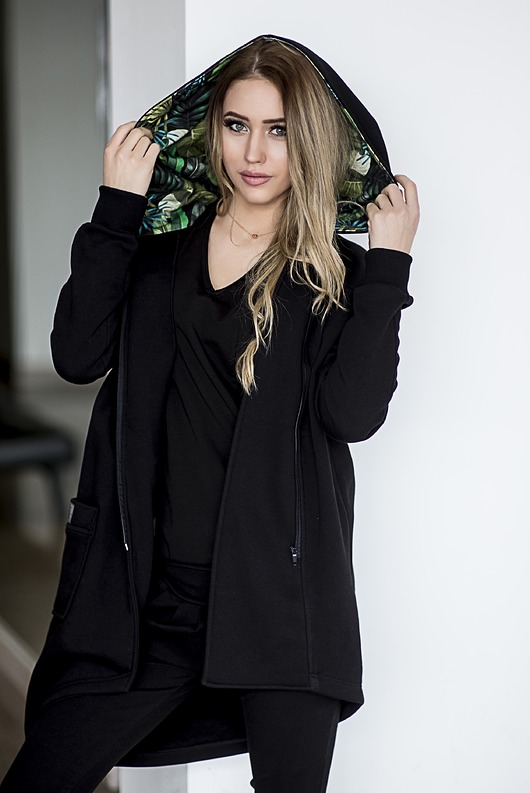 Bluza rozpinana - czarna Lillow