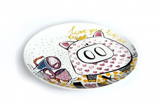 duży talerz ceramiczny kellybubble