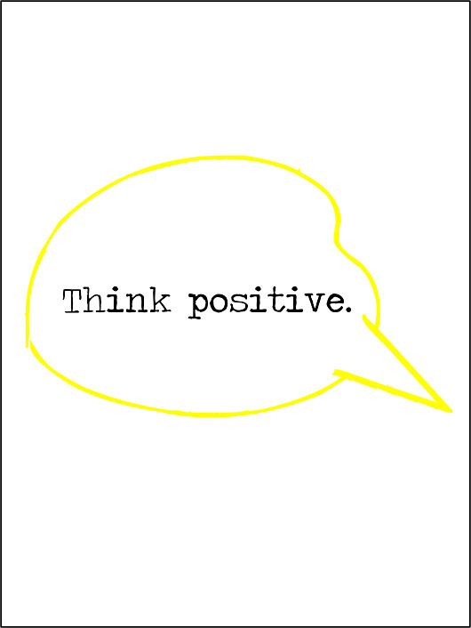 POSTER - Think positive 50x70 cm KOKO by HOKO