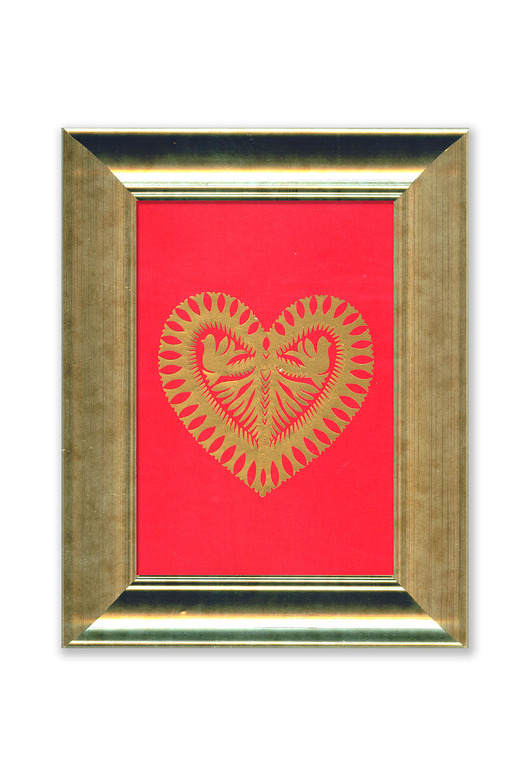 inne Złote Serce (handmade Art Papercut)_Kurpie Region