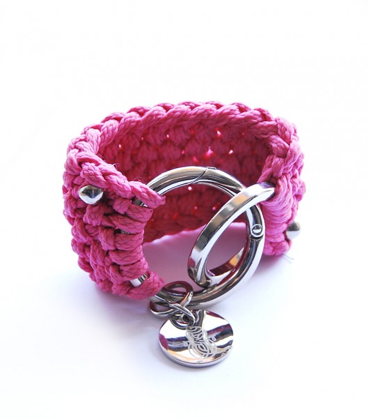Double Ring Navy Candy Pink Roboty Ręczne