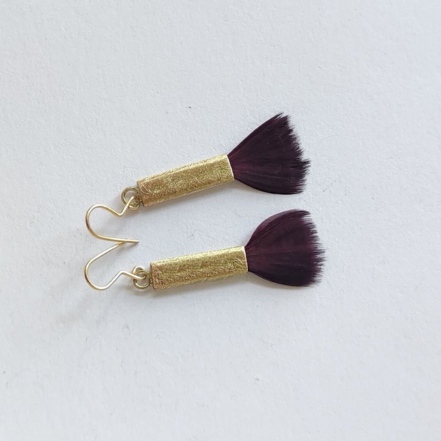 kolczyki z piórami PIÓRKO kolczyki