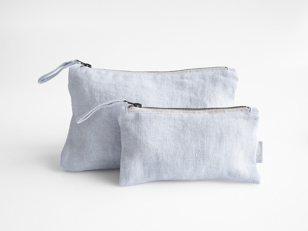 kosmetyczki Lniana kosmetyczka LIGHT GRAY
