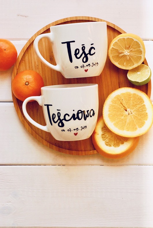 kubki Zestaw TEŚĆ/TEŚCIOWA Z WYBRANĄ DATĄ