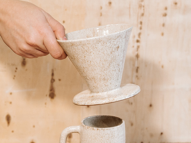 kubki Dripper do kawy v60 - piasek