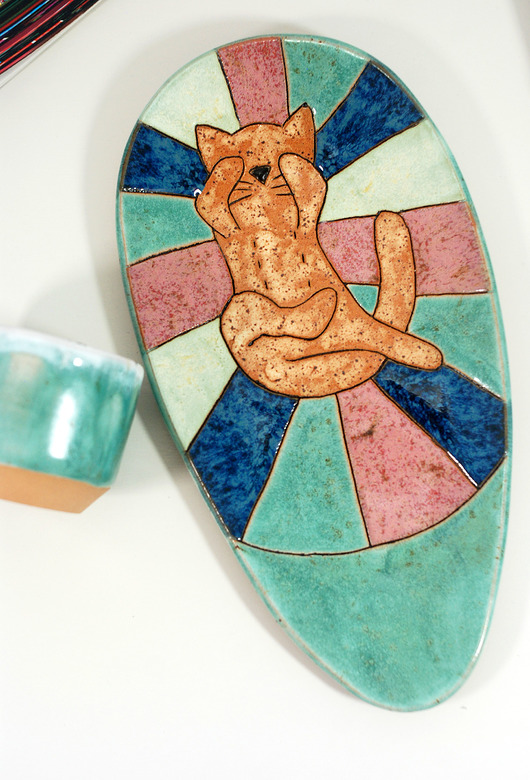 miski i misy Komplet do kawy i ciasteczka - koci sen